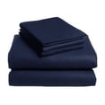 thumbnail image 6 of Twin Extra Long 100% Cotton jersey Sheet Set - Soft and Comfy - By Crescent Bedding Navy Twin XL, 6 of 10