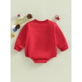 thumbnail image 4 of Bagilaanoe Newborn Baby Girl Boy Christmas Rompers Long Sleeve Graphic Print Bodysuits 3M 6M 12M 18M Infant Casual One Piece Short Jumpsuit, 4 of 8