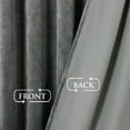 thumbnail image 3 of StangH Grey Velvet Curtains for Living Room 96 inches Long Blackout Curtains for Bedroom Grommet Privacy Thermal Insulated Window Drapes for Sliding Glass Door, W52 by L96 inches, 2 Panels, 3 of 8