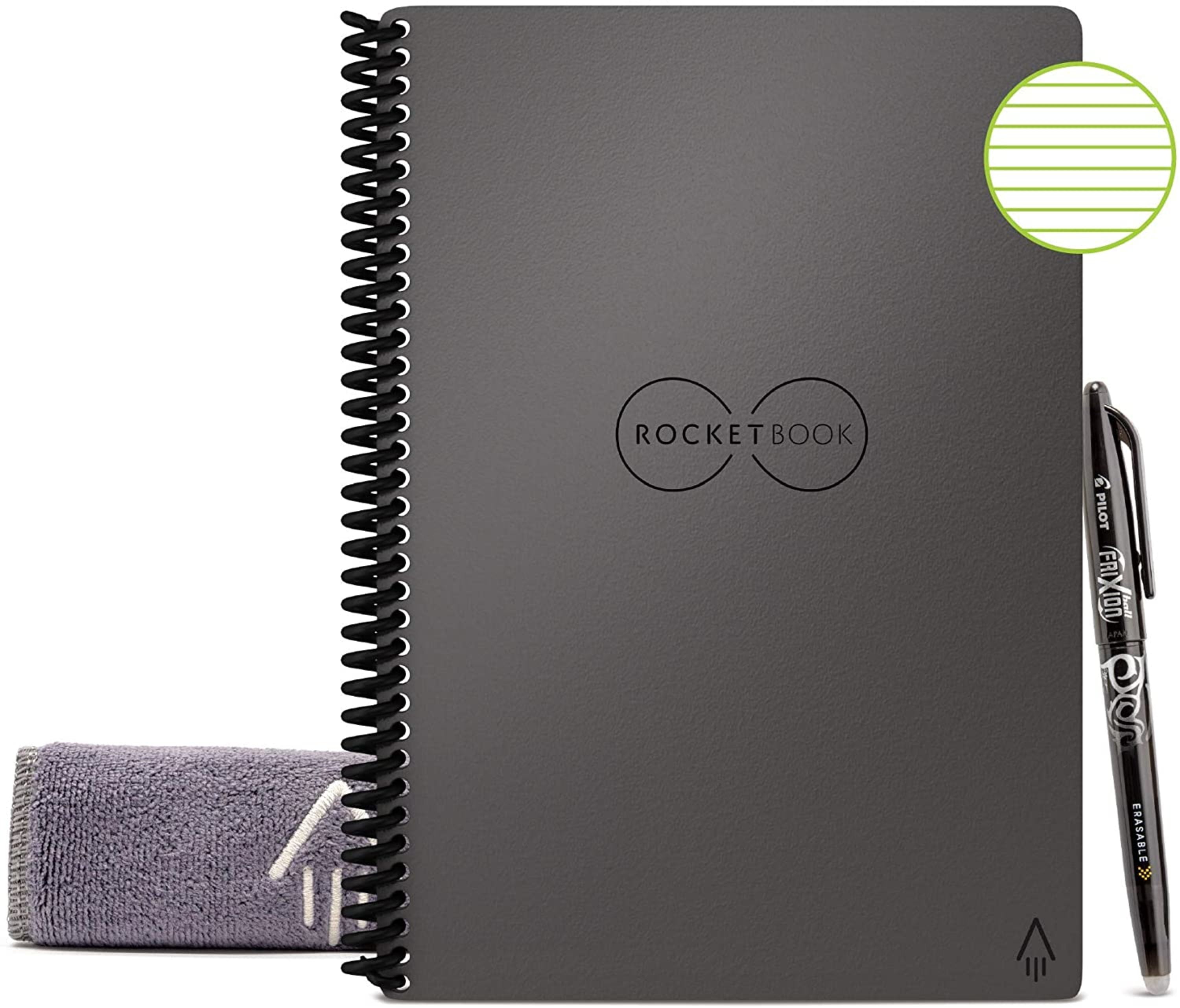 Rocketbook Core Digital Reusable Notebook Gray Executive Size Eco