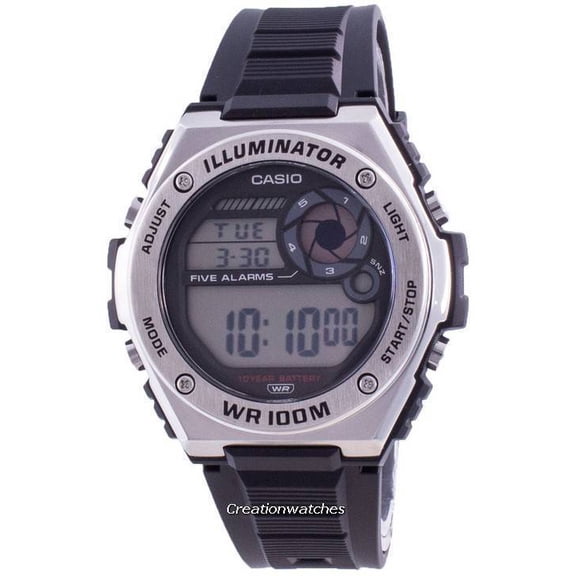 Casio Illuminator Digital MWD-100H-1A MWD100H-1 100M Mens Watch