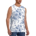 thumbnail image 2 of Fotbe Men's Rose Flowers Print Men's Sleeveless Muscle Tank Tops Casual T-Shirts for Gym Workout Beach-Large, 2 of 8