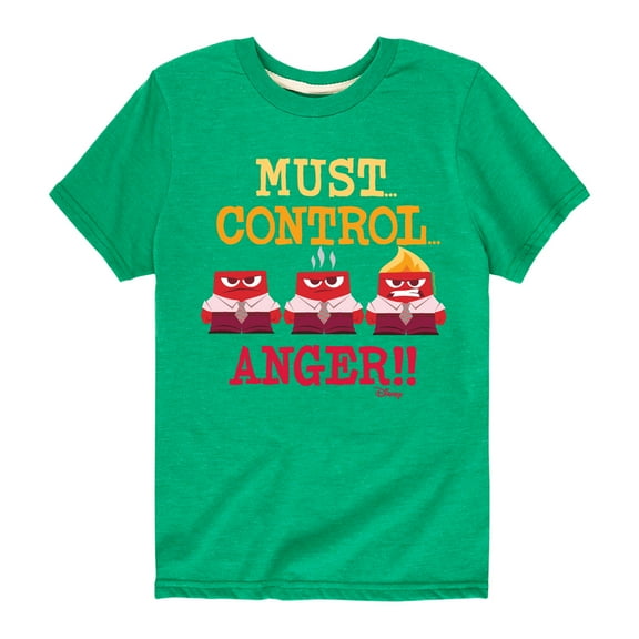 Inside Out - Must Control Anger - Toddler And Youth Short Sleeve Graphic T-Shirt