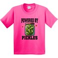 thumbnail image 3 of Inktastic Pickle Lover Funny Powered by Pickles Youth T-Shirt, 3 of 5