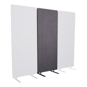 Stand Up Desk Store ReFocus Freestanding Noise Reducing Acoustic Room Wall Divider Office Partition (Ash Grey, 23.6 x 66 , Zippered Extension Panel)