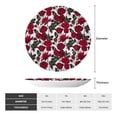 thumbnail image 2 of Daiia Rose Flowers Printed Pattern Ceramic Plate Dinner Plates Bone China Decorative Plates with Display Stand Art Ceramic Ornaments for Wall Hanging Decoration-8in, 2 of 6