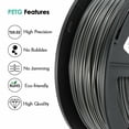 thumbnail image 5 of SUNLU PETG 3D Printer Filament 1.75mm,Dimensional Accuracy +/- 0.02 mm,1 kg/Spool,Gray Color, 5 of 7
