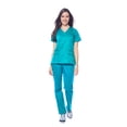thumbnail image 2 of Dagacci Medical Uniform Women's Scrub Set Stretch and Soft Y-Neck Top and Pants, 2 of 6