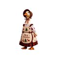 thumbnail image 2 of Cififendec Christmas 23" Porch Goose Costume Set, Plaid Apron Style Dress with Printed Christmas Motif for Front Yard Goose Figurine Outfitting, 2 of 7