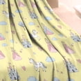 thumbnail image 3 of Yellow Princess Unicorn Pattern Blanket,Comfortable Soft Flannel Throw Blanket,All Season,Warm Lightweight Blankets for Sofa Bed Couch Living Room Chair,30"x40", 3 of 4