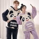 thumbnail image 3 of Conjunto de pijama de felpa de franela gruesa para hombre y mujer, ropa de dormir de manga larga, sudaderas con capucha de dibujos animados dulces, cálido, 7 estilos, Invierno, 3 of 4