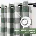 thumbnail image 3 of DriftAway Buffalo Plaid Check Curtains Woven Plaid Pattern Lined Blackout Thermal Insulated Window Curtain Grommet 2 Layers 2 Panels 52 Inch by 96 Inch Loden Green, 3 of 8