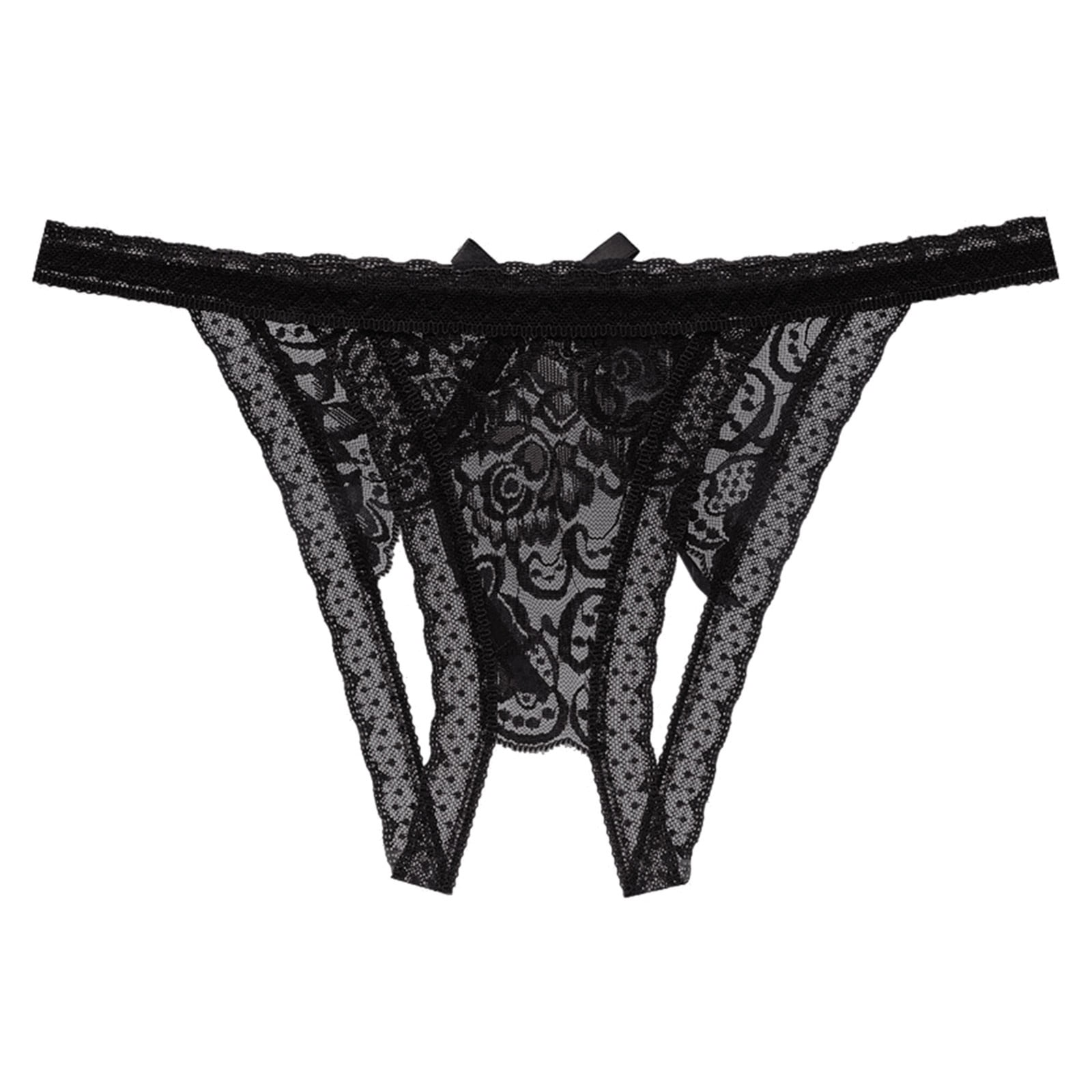 Lovehome Women's Underpants Open Crotch Panties Low Waist Lace Briefs  Underwear 
