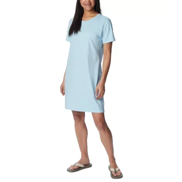 Columbia Women's Park Cotton T-Shirt Dress, Spring Blue, S