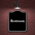 thumbnail image 2 of Restroom BLACK Aluminum Composite Sign 20''x24'', 2 of 9