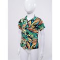 thumbnail image 2 of Sinleey Boys Hawaiian Shirts Kids Casual Vacation Aloha Print Button Down Short Sleeve Shirts Tops Type C 130, 2 of 7