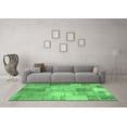 thumbnail image 3 of Ahgly Company Indoor Square Patchwork Emerald Green Transitional Area Rugs, 7' Square, 3 of 4