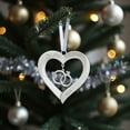 thumbnail image 4 of Personalization Mall Our First Christmas Metal Heart with Rings Ornament, 4 of 5
