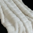 thumbnail image 2 of Plutus Off White Soft Snow Faux Fur Luxury Throw Blanket, 2 of 3