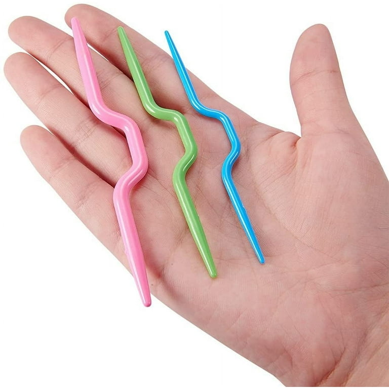 20-Piece U-Shaped Cable Stitch Holders – 4 Sizes Plastic Knitting Needles For Cable Patterns, Colorful & Smooth