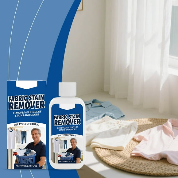 Removedor de Manchas para Telas, Limpiador de Manchas, Tratamiento Antimanchas con Aroma Fresco, Fórmula Suave, 100ml para Ropa, Tapicería y Uso Diario