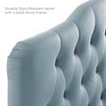 thumbnail image 5 of Ergode Annabel Queen Diamond Tufted Performance Velvet Headboard - Light Blue, 5 of 5