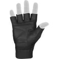thumbnail image 2 of Leather Weight Lifting Gloves - Heavy Duty Gloves Padded Gym Body Building Fitness Workout, Black - L, 2 of 5