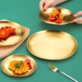 thumbnail image 1 of YAOMOBB Assiette de Dîner Résistante à la Rouille Facile à Nettoyer en Acier Inoxydable Assiette de Service Ronde Polyvalente pour Maison BBQ Fête Camping, 1 of 6