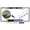 chrome, variant on Duty Honor Courage Thin Blue Line (Stripe) U.S. Flag - Domed Custom-Made Personalized Narrow (Thin) Top 4 Hole Metal Car License Plate Frame with Free caps - Black (Quantity: 1 Frame)
