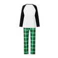 thumbnail image 4 of Elippeo Christmas Pajamas for Family Cute Santa Tree Print Long Sleeve Tops + Trousers Set Holiday Sleepwear, 4 of 9