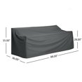 thumbnail image 4 of GDF Studio Outdoor 3-Seater Sofa Cover, Weather-Resistant UV-Protected, Dark Grey, 4 of 13