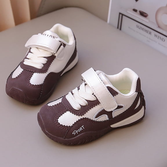Willtoo Boys Girls Hook and Loop Sneakers Soft Non Slip Comfy Walking Shoes Lightweight Trendy Easy To Put on and Take Off Trainers