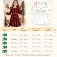 thumbnail image 7 of AmzBarley Girls Fall Winter Long Sleeve Ruffle Dress, Red Buffalo Plaid Swing Casual Dress for Toddler & Little Girls 3-4T, 7 of 7
