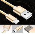 thumbnail image 4 of EeaseCA 1 Meter 2.1A Charger Cable Nylon Braided Micro USB Data Sync and Charging Cable for Android Phones Tablets Galaxy S7/ S6/ Pixel/ Xperia/ Lumia (Gold), 4 of 7