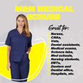 thumbnail image 2 of ACTIVE UNIFORMSWomen's Scrub Sets, Scrub Top and Pants. Run Large (True Navy Blue, Small), 2 of 6