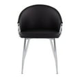 thumbnail image 3 of Silver Orchid  Battista Silver Upholstered Chair Black Faux Leather, 3 of 7