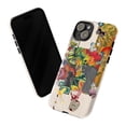 thumbnail image 3 of Vintage Black Cat Collage Phone Case, Colorful Flower & Butterfly Scrapbook Cover for iPhone 17 16 15 14 13 12 11 Pro Plus Mini, 3 of 6