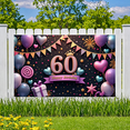 thumbnail image 5 of Colorful Theme 60th Birthday Banner Decorative Design Party Backdrop Balloon Decoration Celebration Banner for Birthday Party Anniversary Celebration Indoor Decoration, 5 of 7