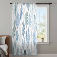 thumbnail image 4 of Blue Green Botanical Sheer Curtains 84 Inches Long, Retro Summer Watercolor Leaf Plant Light Filering Curtains, Breathable Simi Curtain Privacy Drapes for Living Room Bedroom Window Treatment, 4 of 9