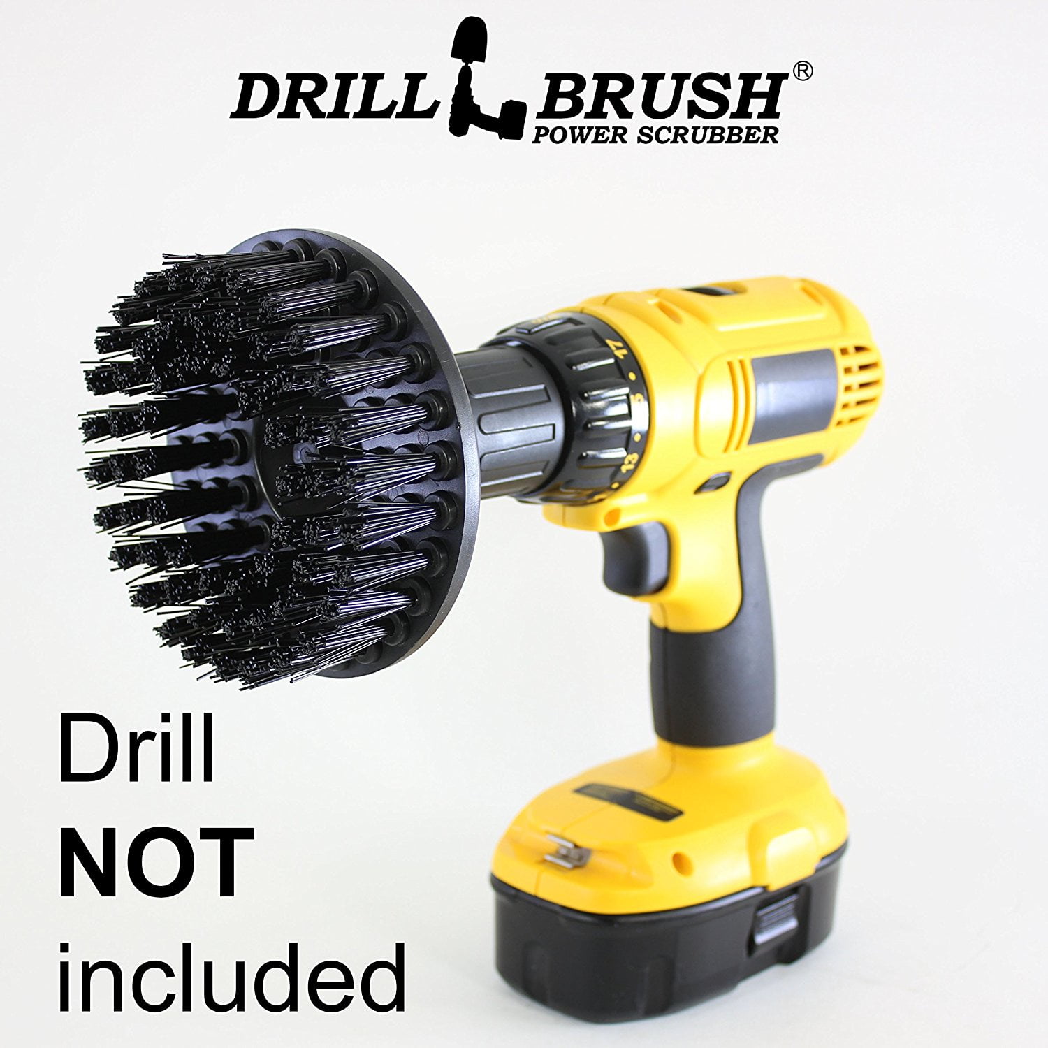 5 Inch Black Ultrastiff Drill Brush for Heavy Duty Cleaning and ...