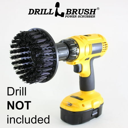 5 Inch Black Ultrastiff Drill Brush for Heavy Duty Cleaning and Scrubbing by