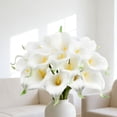 thumbnail image 4 of Artificial Calla LilyWhite Real Flowers For Wedding Bouquet Bride Bridal Shower Spring Home Kitchen Table Decor Lilies For Centerpieces Decorations, 4 of 5