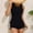 Black, variant on UTSJKR Women's Lace Mesh 3 Piece Tankini Set, Conservative Sun Protection Bathing Suit with Cover Up, Modest Beachwear Blue M