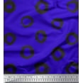 thumbnail image 1 of Soimoi Blue Heavy Canvas Fabric Line & Circle Geometric Fabric Prints By Yard 58 Inch Wide, 1 of 3