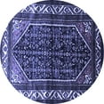 thumbnail image 1 of Ahgly Company Indoor Round Persian Blue Traditional Area Rugs, 4' Round, 1 of 4
