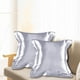 thumbnail image 5 of Juego de fundas de almohada de seda simulada para el cabello y la piel | Fundas de almohada hipoalergénicas suaves y satinadas | Paquete de 2 | Reduce el encrespamiento y las arrugas | Múltiples, 5 of 6