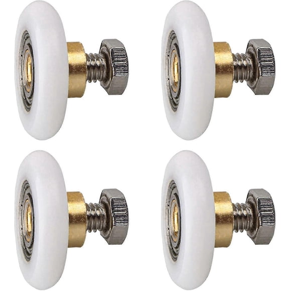 Rouleau de Porte de Douche, Rouleau Roulant pour Porte Coulissante Rouleau de Remplacement 4 Pcs (20mm) Baobao