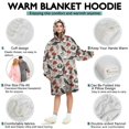 thumbnail image 5 of Wearable Oversized Blanket,Beige Gothic Skull Rose Crow Pattern Wearable Blanket Hoodie for Adults,Cozy Hooded Blankets with Super Pockets,Super Warm Fuzzy Pullover for Women & Men, 5 of 6