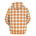 thumbnail image 3 of Orange Gingham Check 3D Print Hoodie Men Women Autumn Thin Pullover Sweatshirt Vintage Streetwear Tops, 3 of 6