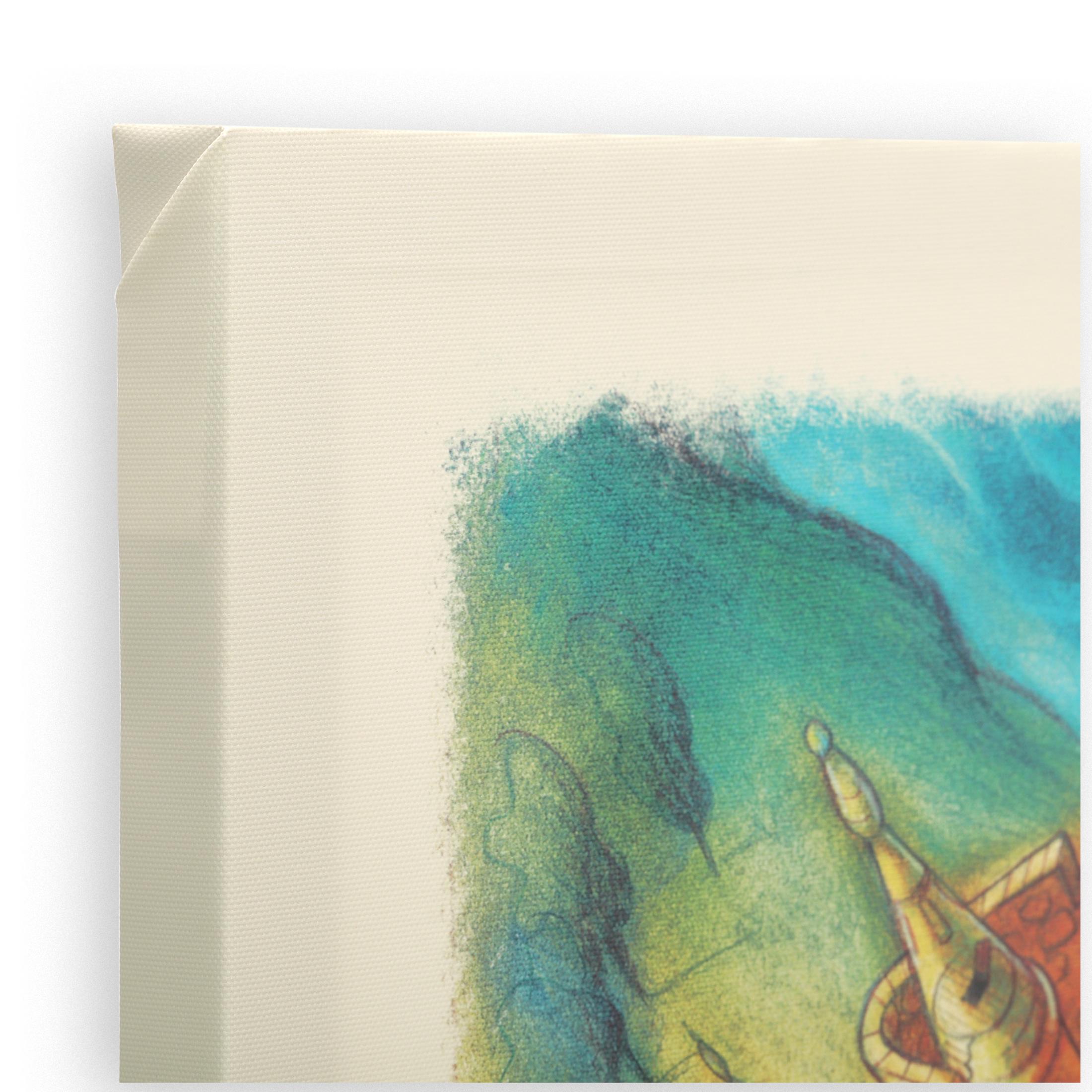 Harry Potter Hogwarts Map Gallery Wrapped Canvas Wall Decor - Large Hogwarts Wall Art for Home